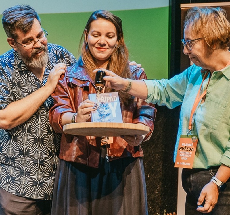 O. Suchý, Marie Irová a Jana Jašová - křest Y, foto: Zuzana Schedová